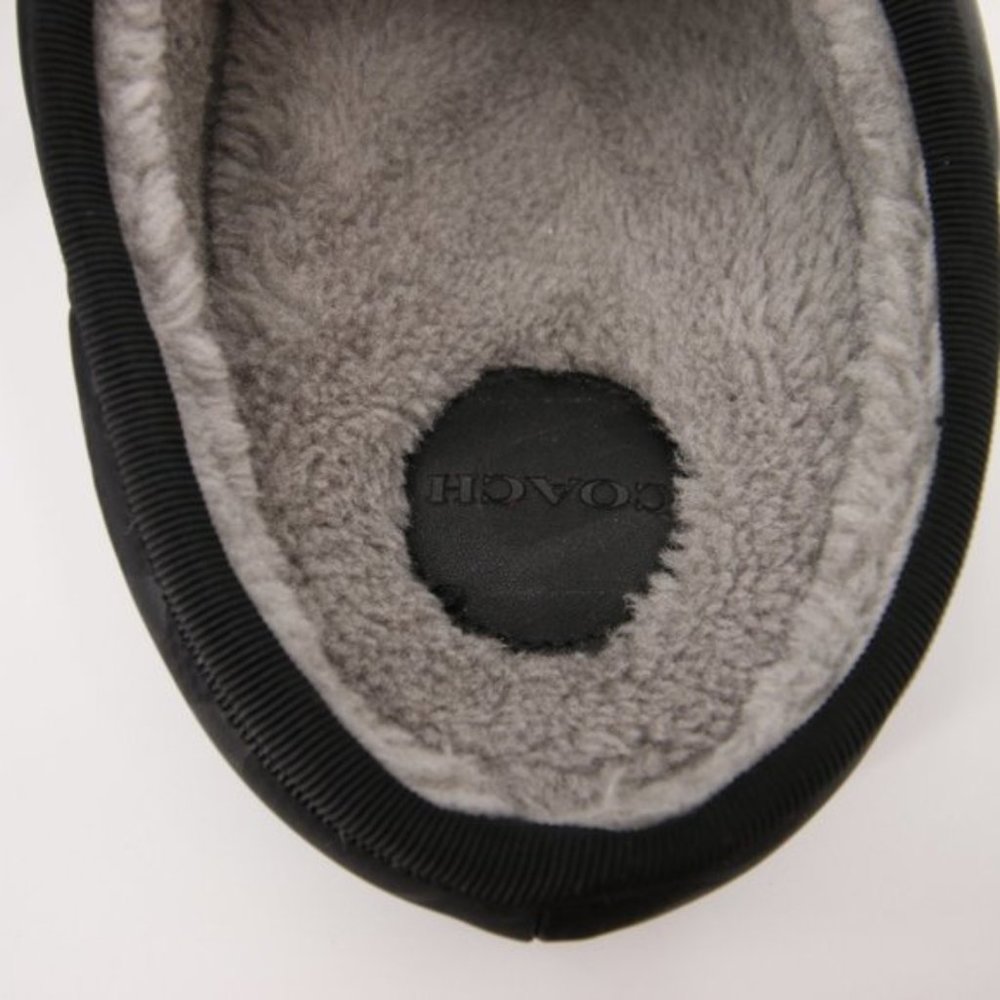 NWT Coach Rachelle Slippers Black Puffer Slip On Size 6 B - Picture 10 of 12